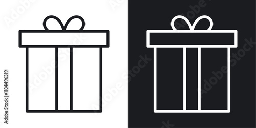 Gift box icons. graphic vector icons set