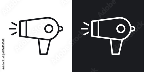 Hair dryer icons. graphic vector icons set