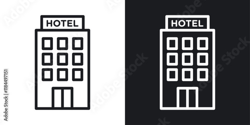 hotel icons. graphic vector icons set