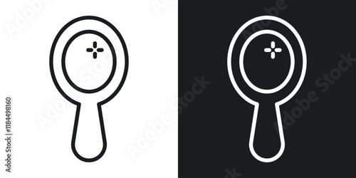 Mirror icons. graphic vector icons set