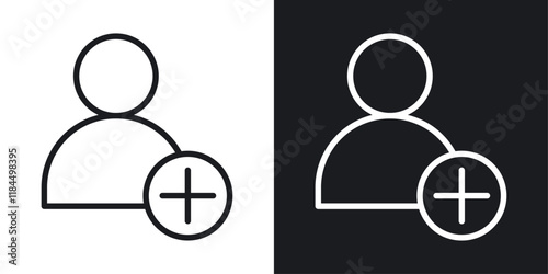 New account icons. graphic vector icons set