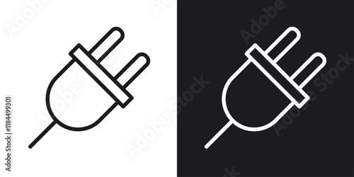 Plug adapter icons. graphic vector icons set