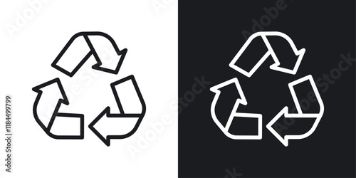 Recycling icons. graphic vector icons set