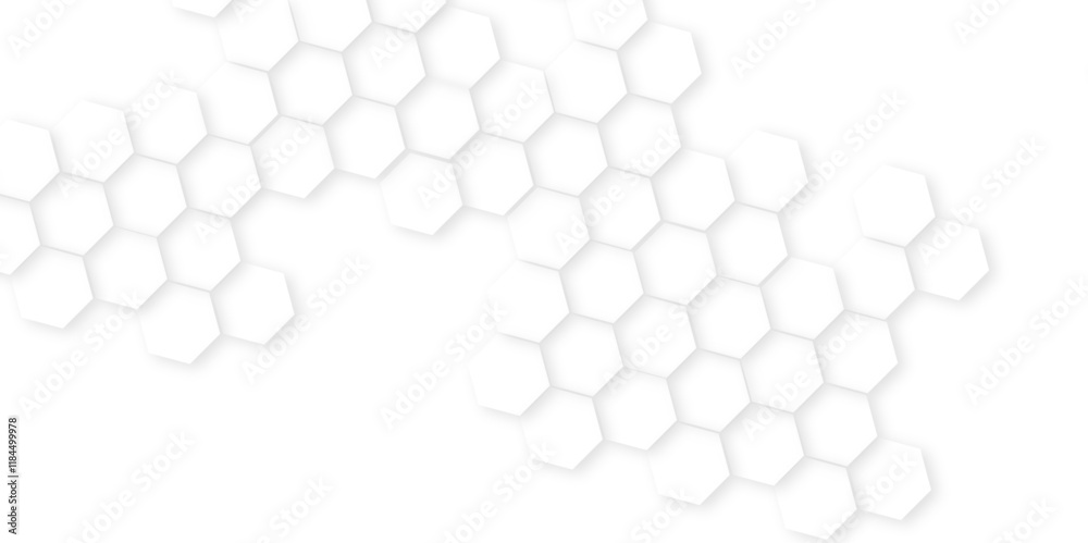 Abstract white hexagon concept background.Abstract white vector wallpaper with hexagon grid,honeycomb white background. light and shadow. Vector.glowing hexagon paper texture and futuristic business, Abstract white hexagon concept background.Abstract white vector wallpaper with hexagon grid,honeycomb white background. light and shadow. Vector.glowing hexagon paper texture and futuristic business,