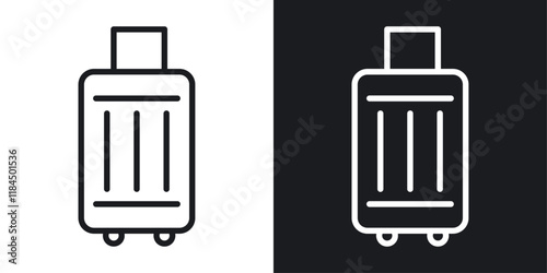 Suitcase icons. graphic vector icons set