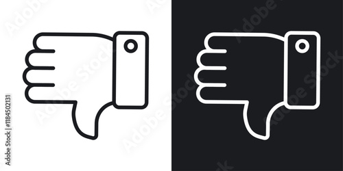 Thumbs down icons. graphic vector icons set