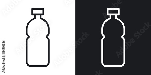 Water bottle icons. graphic vector icons set