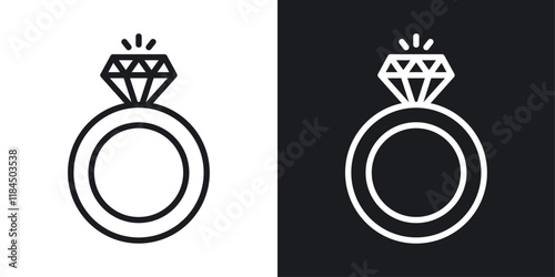 Wedding ring icons. graphic vector icons set