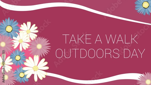 Take A Walk Outdoors Day web banner design illustration 