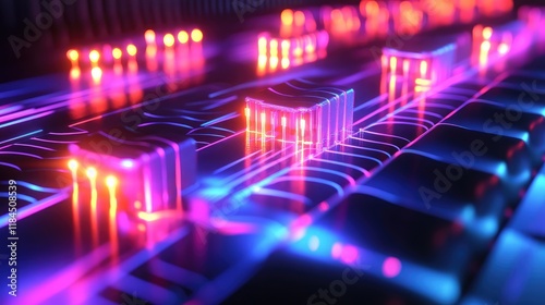 Visualization of quantum sensors in healthcare, detecting extremely small biological signals like neural activity or metabolic processes with high sensitivity
