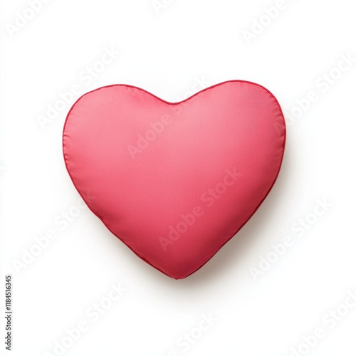 A vibrant pink heart-shaped cushion, symbolizing love and affection, perfect for decoration or gifting.