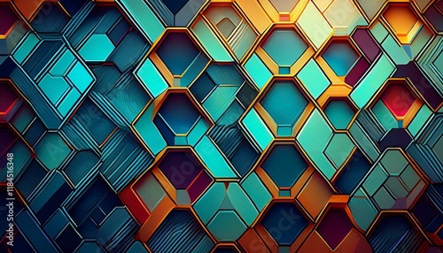 modern pattern geometric techie hexagonal based texture
