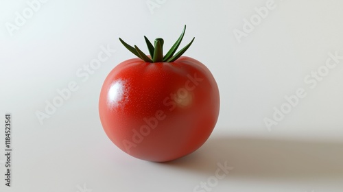 Fresh ripe tomato on a white background