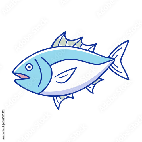 albacore tuna vector icon, fish vector illustration - simple illustration of albacore tuna perfect for logos, and fish - themed designs.