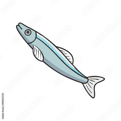 anchovy vector icon, fish vector illustration - simple illustration of anchovy perfect for logos, and fish - themed designs.