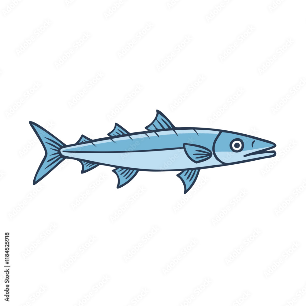 barracuda vector icon, fish vector illustration - simple illustration of barracuda perfect for logos, and fish - themed designs. barracuda vector icon, fish vector illustration - simple illustration of barracuda perfect for logos, and fish - themed designs.
