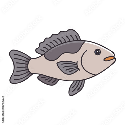 barramundi vector icon, fish vector illustration - simple illustration of barramundi perfect for logos, and fish - themed designs.