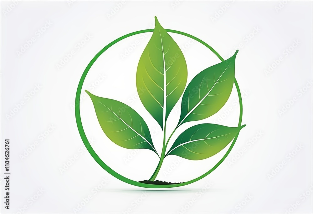 Fototapeta premium green leaf icon