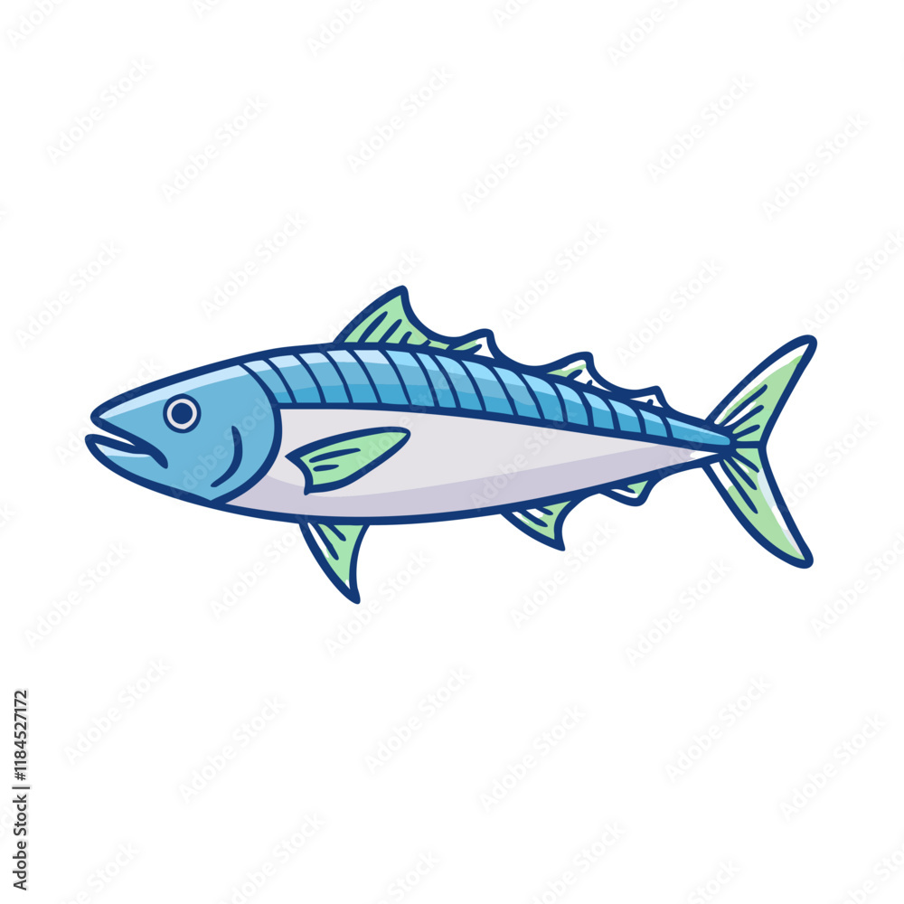 king mackerel vector icon, fish vector illustration - simple illustration of king mackerel perfect for logos, and fish - themed designs. king mackerel vector icon, fish vector illustration - simple illustration of king mackerel perfect for logos, and fish - themed designs.