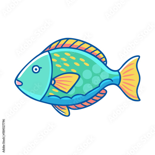 parrotfish vector icon, fish vector illustration - simple illustration of parrotfish perfect for logos, and fish - themed designs.