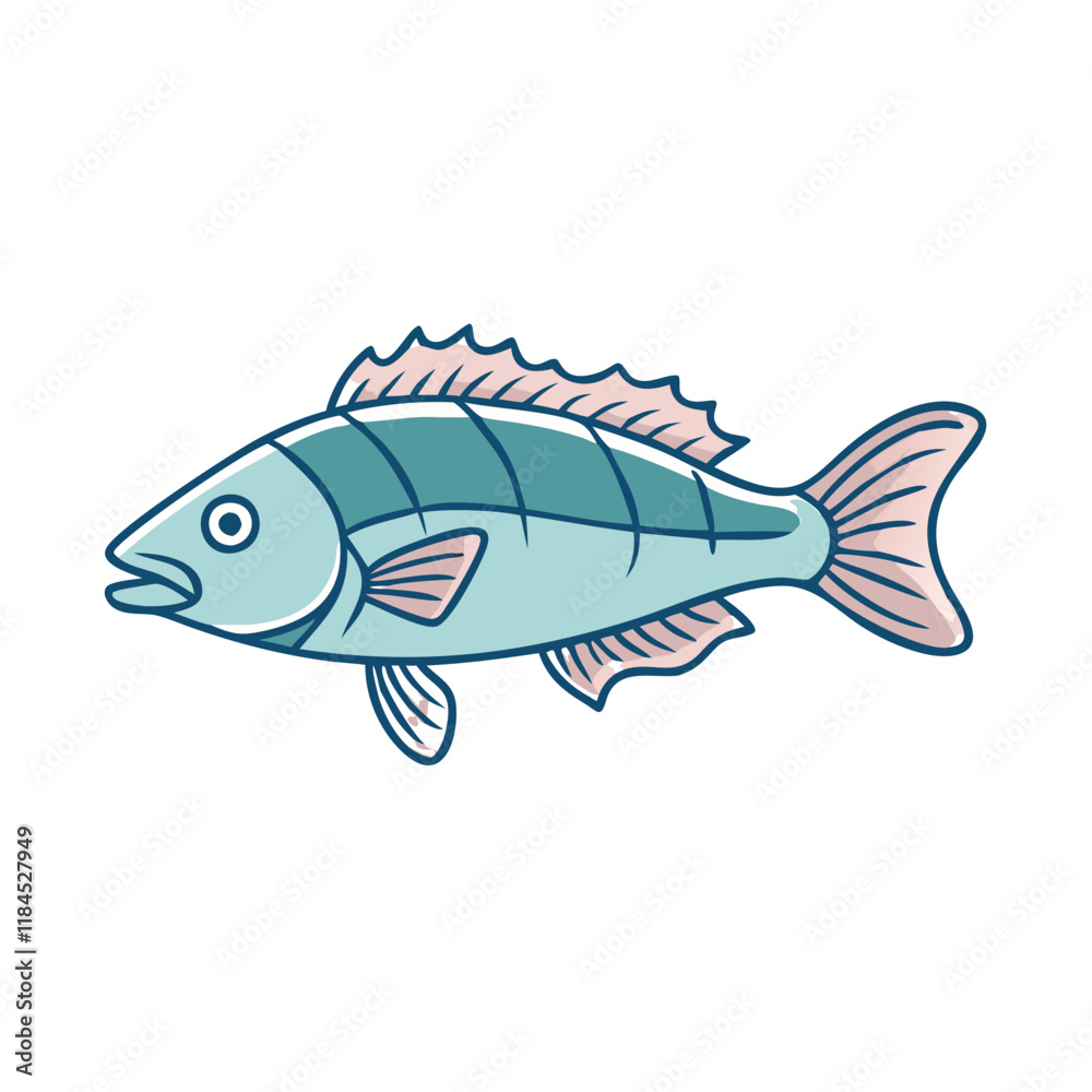 perch vector icon, fish vector illustration - simple illustration of perch perfect for logos, and fish - themed designs.