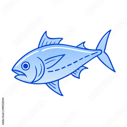 skipjack tuna vector icon, fish vector illustration - simple illustration of skipjack tuna perfect for logos, and fish - themed designs.