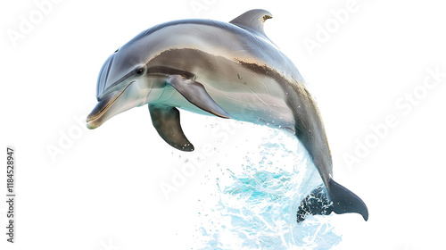 dolphin jumping isolated on white