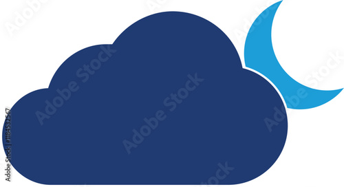 Night Moon cloud weather icon