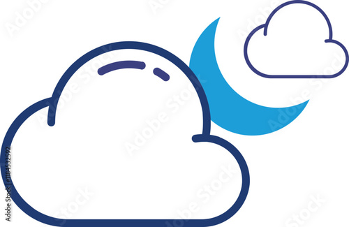 Outline cloudy weather icon