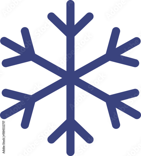 Rounded snowflake weather icon