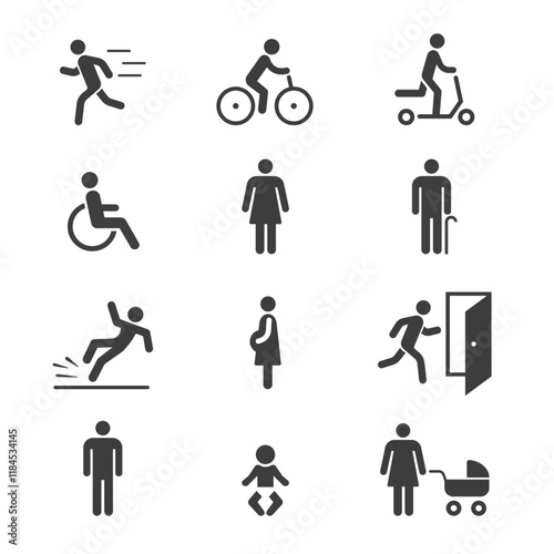 Information sign set. Vector illustration. White background.