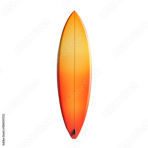 Vibrant gradient surfboard with orange and yellow design, perfect for summer surfing and beach sports.