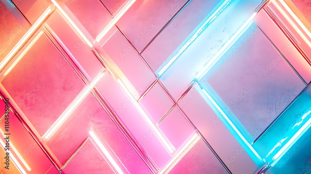 Abstract Neon Lights Geometric Pattern Design Abstract Neon Lights Geometric Pattern Design