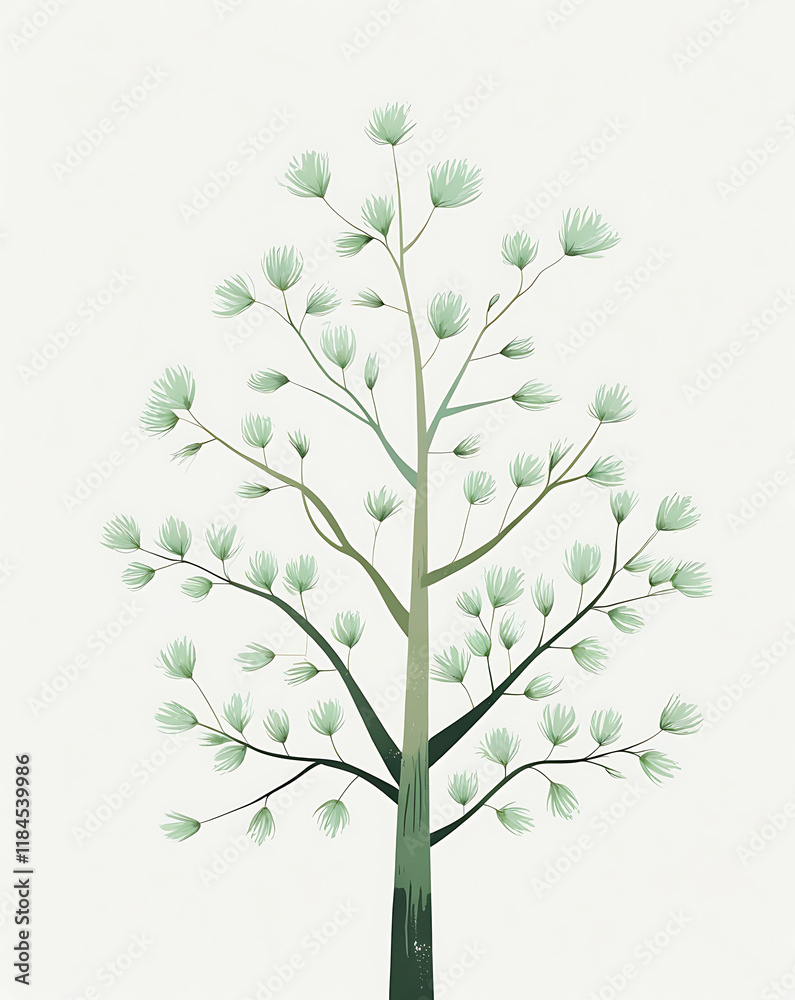 simple spruce tree flower vector art, created by generative ai simple spruce tree flower vector art, created by generative ai