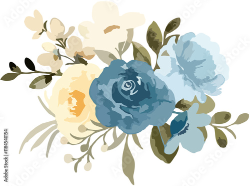 bouquet watercolor floral 