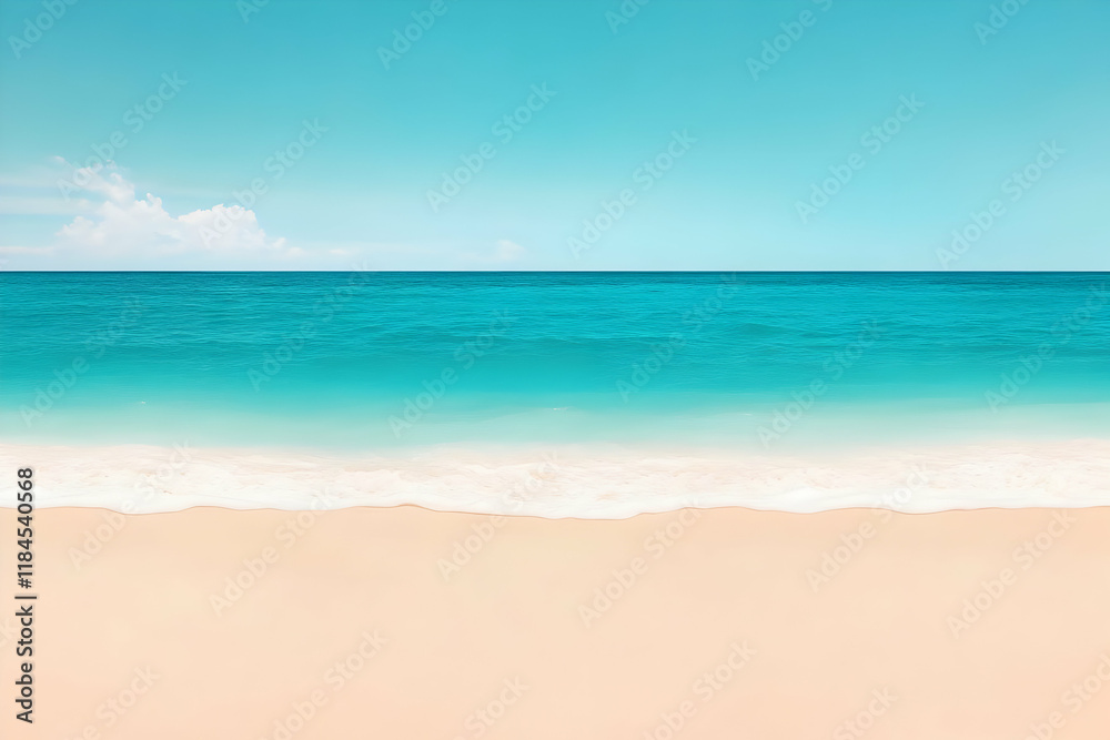 Obraz premium Beach Background Illustration Turquoise Ocean