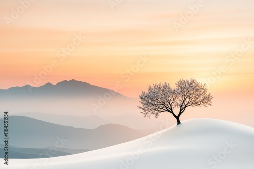 A stylized silhouette of a tree with branches that form an unusual, heart-shaped canopy