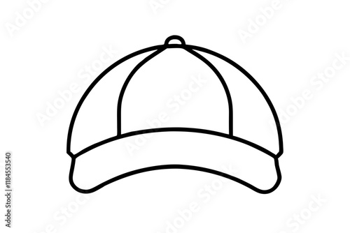 Cap Silhouette Icon on White Background