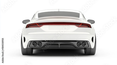 Back of a generic modern car displayed for emphasis.