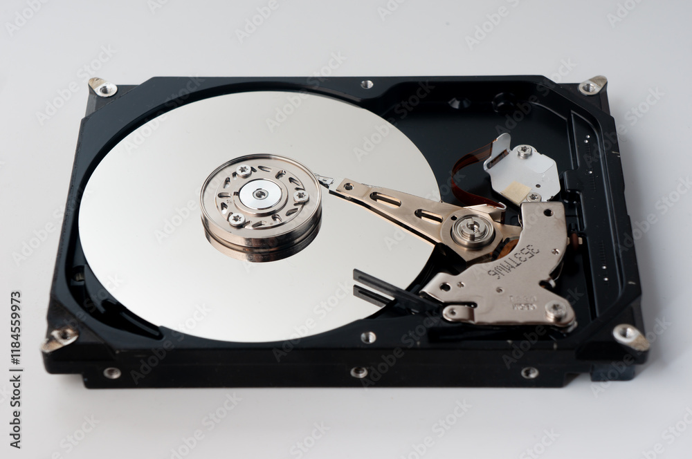 Computer hard drive on white background Computer hard drive on white background