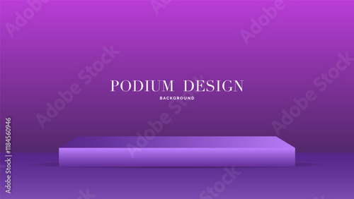 Podium Minimal and crimson background, 3d podium for presentation, Stage for showcase, illustration Vector EPS 10