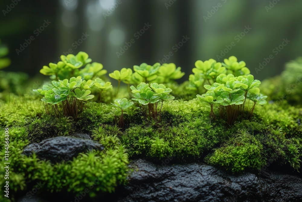 detailed nature photography of various green moss species growing on forest floor with intricate textures and patterns detailed nature photography of various green moss species growing on forest floor with intricate textures and patterns