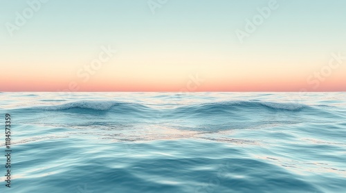 Calm ocean waves at sunset.