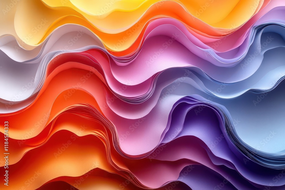 dynamic abstract background with flowing organic waves in vibrant gradient colors and elegant papercut dimensional effects dynamic abstract background with flowing organic waves in vibrant gradient colors and elegant papercut dimensional effects