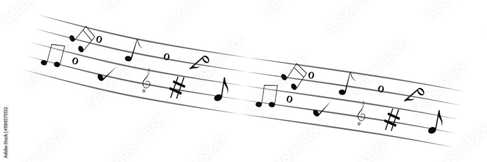 music note on a white background
