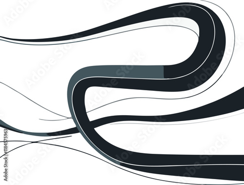 snake line vector illustration white background