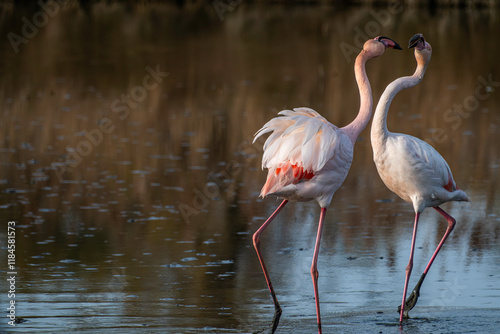 Flamencos peleando
