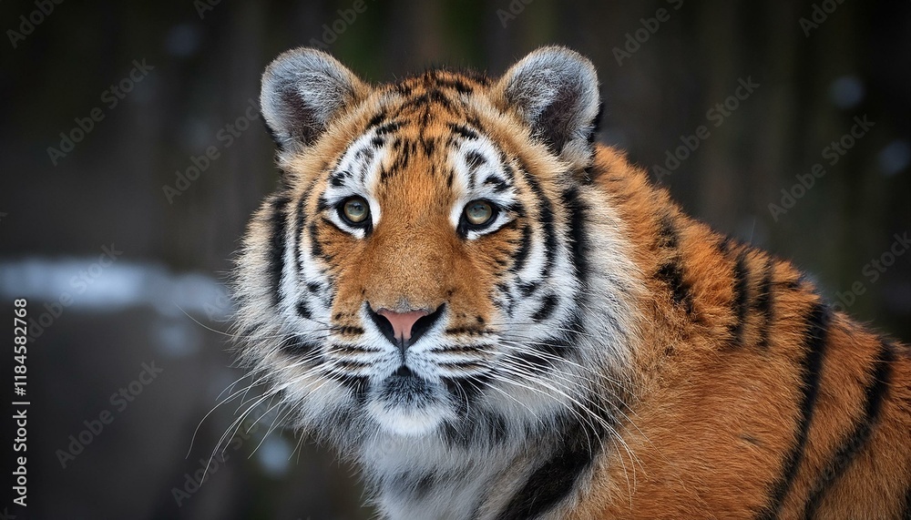 Obraz premium close up view portrait of a siberian tiger