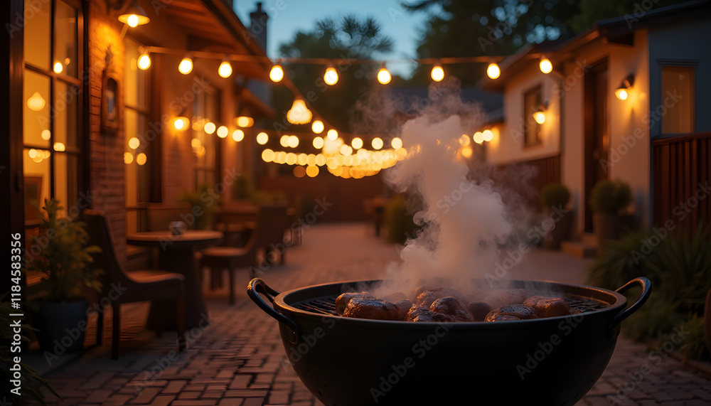 Nighttime BBQ Atmosphere Nighttime BBQ Atmosphere
