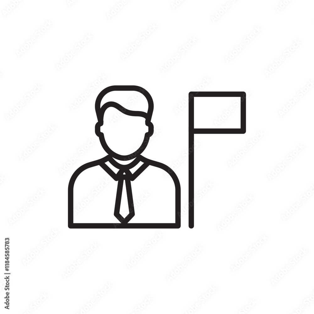 Ambassador icon Simple thin outline Ambassador icon Simple thin outline